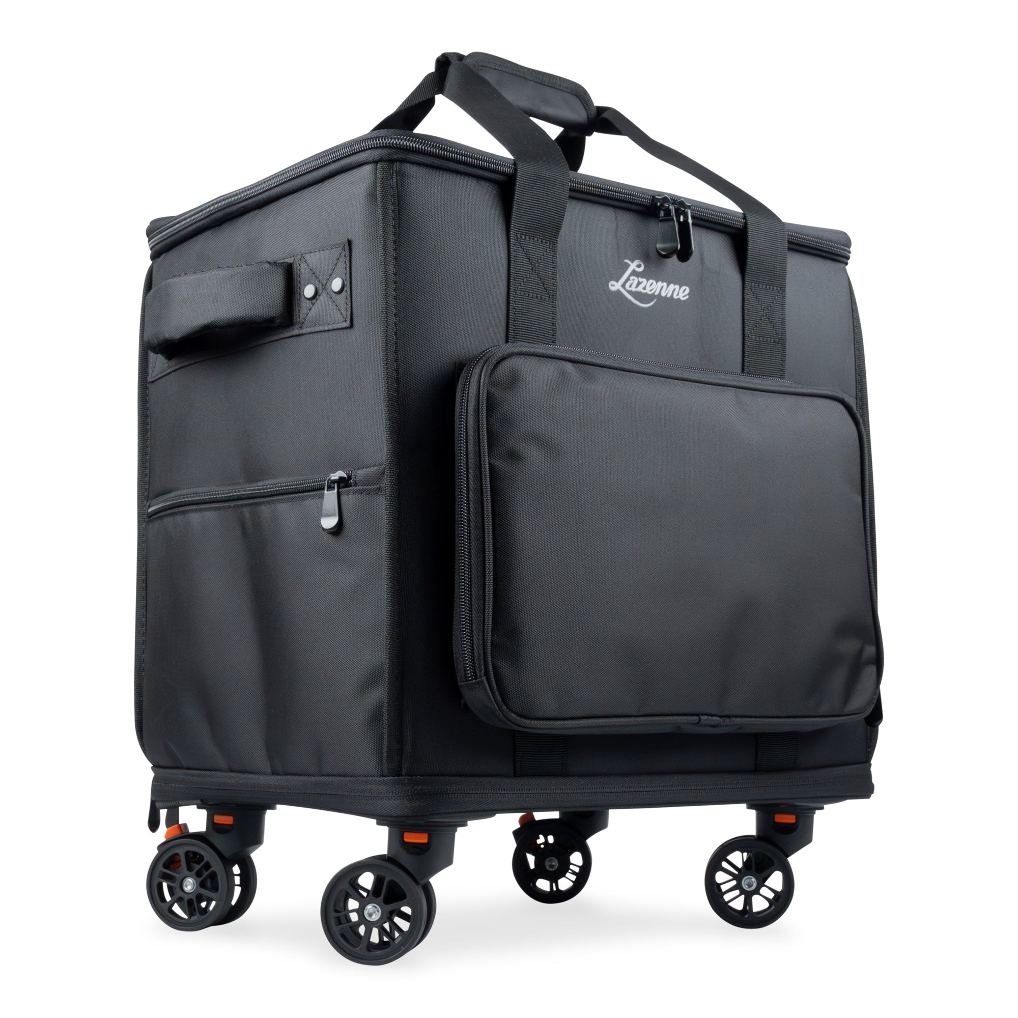 ULTIMATE PROFESSIONAL WINE COOLER LAZENNE ELITE PRO - Carrier 12-bottles with Individual Insulated and Removable Dividers 4 wheels and Breaks