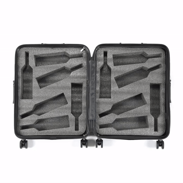 UNBREAKABLE LAZENNE ELITE PRO - WINE TRAVEL SUITCASE 12 BOTTLES WITH REMOVABLE INSERTS - TSA AIRLINE APPROVED, 10-YEARS WARRANTY